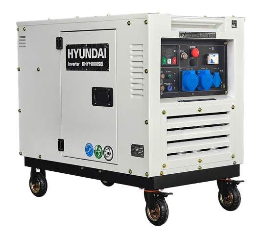 HYUNDAI DHY11000SEi Diesel Inverter Strømaggregat 8000W - Elektrisk start - Forvarming - ATS