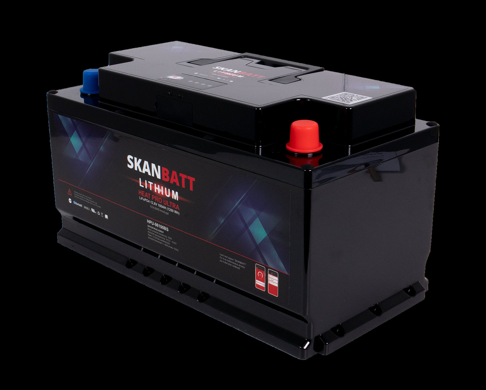 SKANBATT Lithium HEAT PRO 'Ultra' 12V 100AH - CAN Bus - 300A (<3s) - 8 års garanti - BOBILBATTERIET - Image 4