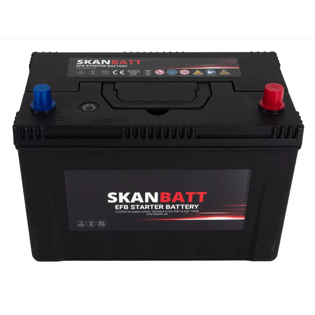 SKANBATT EFB Startbatteri 12V 95AH 820CCA (304x172x225mm) +R