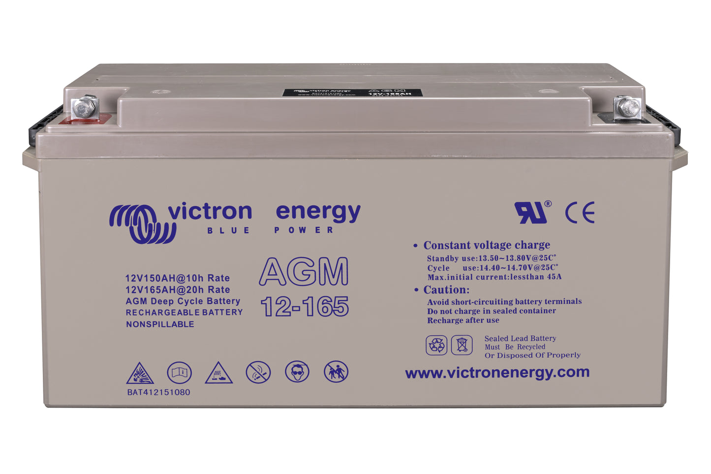VICTRON AGM Batteri 12V 165Ah Deep Cycle - Image 1
