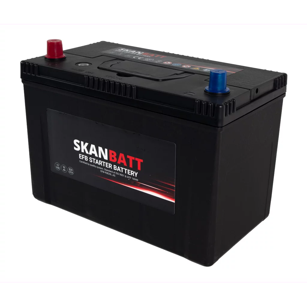 SKANBATT EFB Startbatteri 12V 95AH 820CCA (304x172x225mm) +L