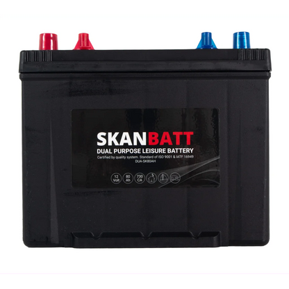 SKANBATT Dual Purpose 12V 80AH 730CA (260x174x225mm) +L