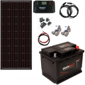Skanbatt Solcellepakke Hytte Komplett - Mini - 12V - 80W - 60Ah Fritidsbatteri