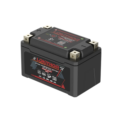 LOKITHOR Lithium MC Batteri 12V 5Ah - 149x87x93mm - Bluetooth - Heat shown in product view