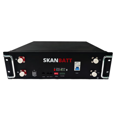 Produktbilde 3 av SKANBATT Premium Lithium 3U Rackbatteri 51,2V 100Ah - 5,12kWh - LiFePO4 - HEAT - OTA