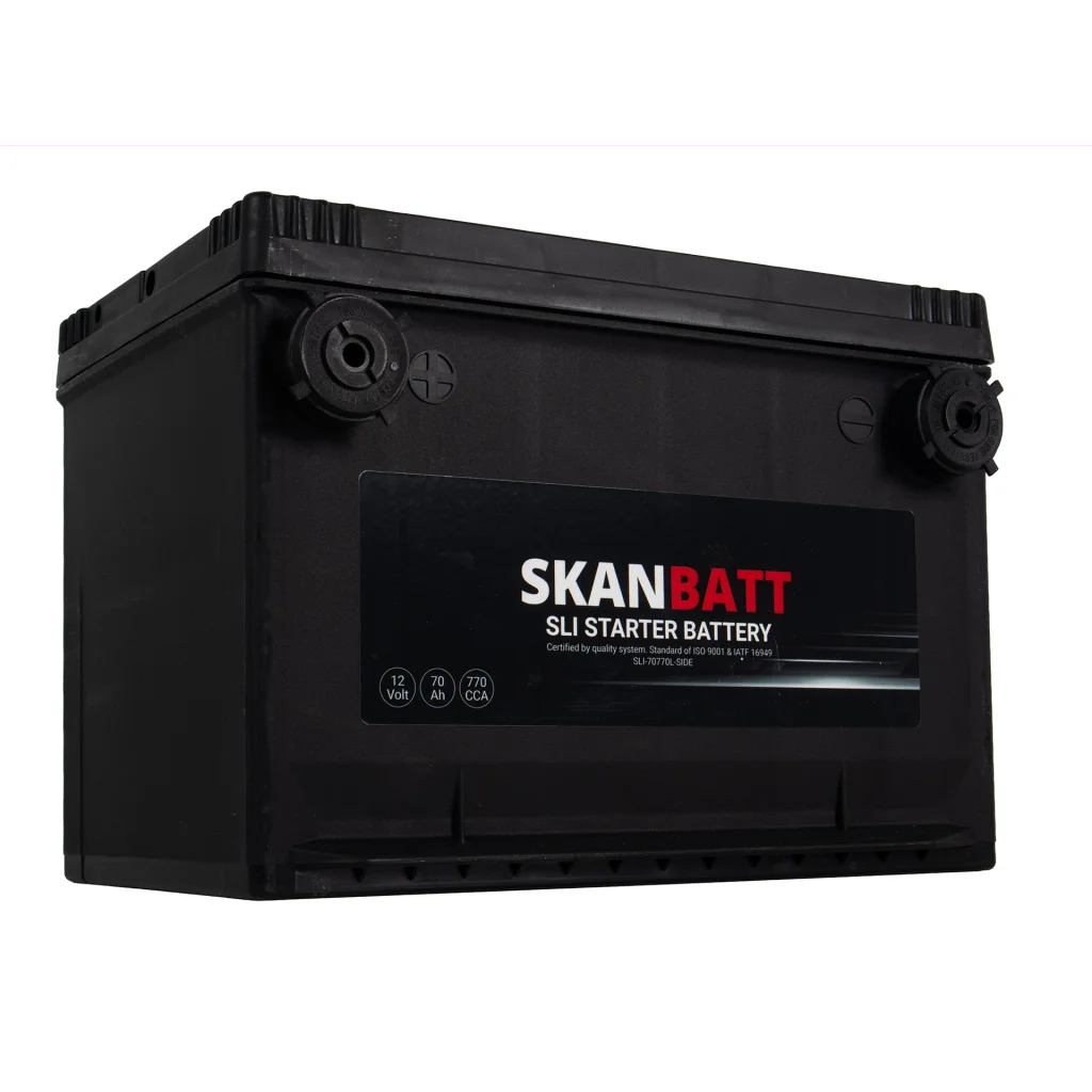 SKANBATT SLI Startbatteri 12V 70AH 770CCA (260x174x185mm) +L