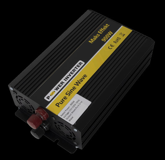 POWER Inverter 12V 900W Ren Sinus - m/fjernkontroll - Image 1