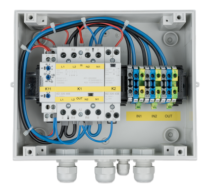 Ve Transfer Switch 10Kva, 1-Fas 200-250Vac shown in angle view