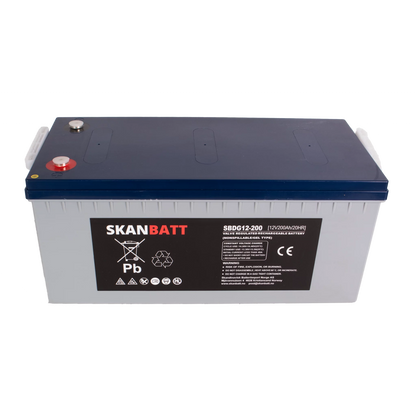 SKANBATT GEL Deep Cycle Batteri 12V 200AH (522x240x223mm) +høyre