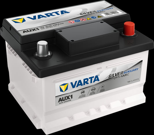 VARTA Silver Dynamic AUX Batteri 12V 35AH 540EN (212x175x140mm) +høyre AUX1 - Image 1