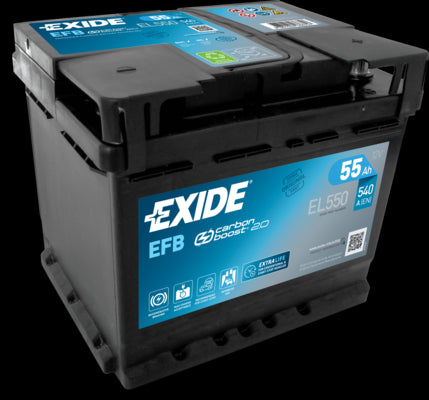 EXIDE EFB STARTBATTERI 12V 55AH (207x175x190mm) +Høyre - Image 1