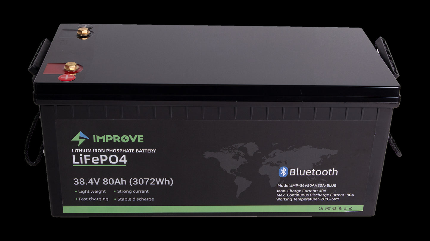 IMPROVE Bluetooth Lithium Batteri 36V 80Ah (LiFePO4) BMS 80A - Image 3