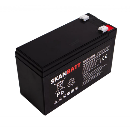 SKANBATT High Rate AGM Batteri 12V 9AH (151x65x93,5mm) F2