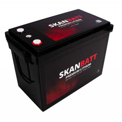 Produktbilde 4 av SKANBATT Premium Lithium - 24V 100Ah 100A BMS - 384x204x268mm - Bluetooth - 8 Års garanti