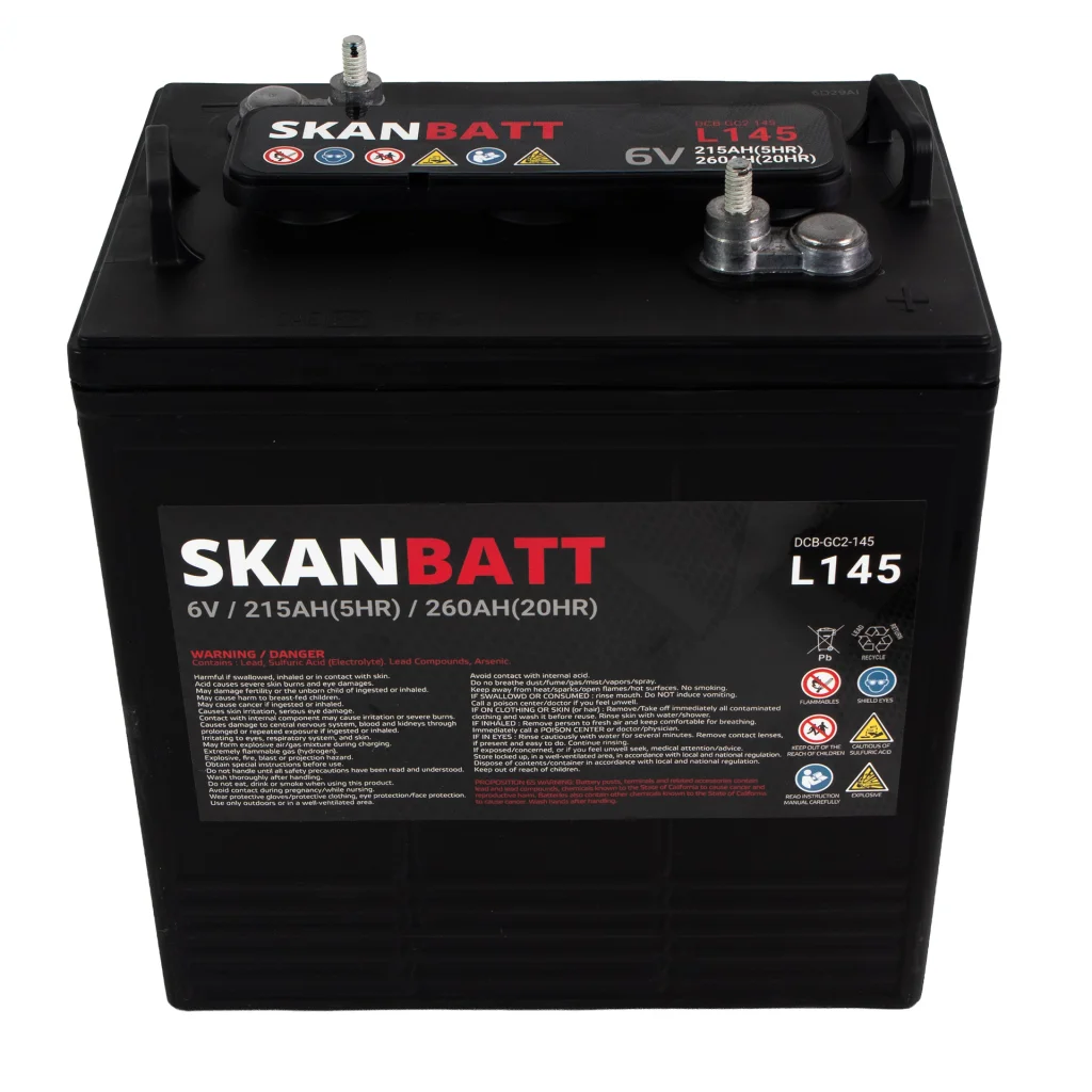 SKANBATT L145 Deep Cycle Batteri 6V 260Ah (264x181x276mm)