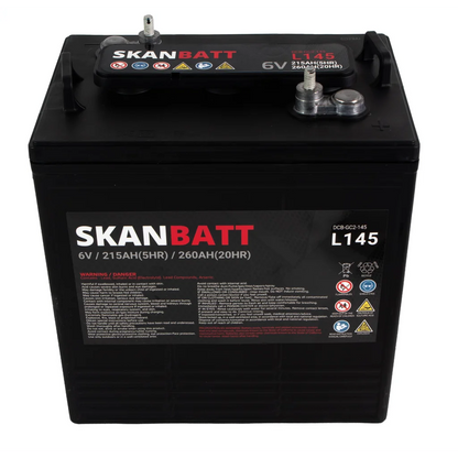 SKANBATT L145 Deep Cycle Batteri 6V 260Ah (264x181x276mm)