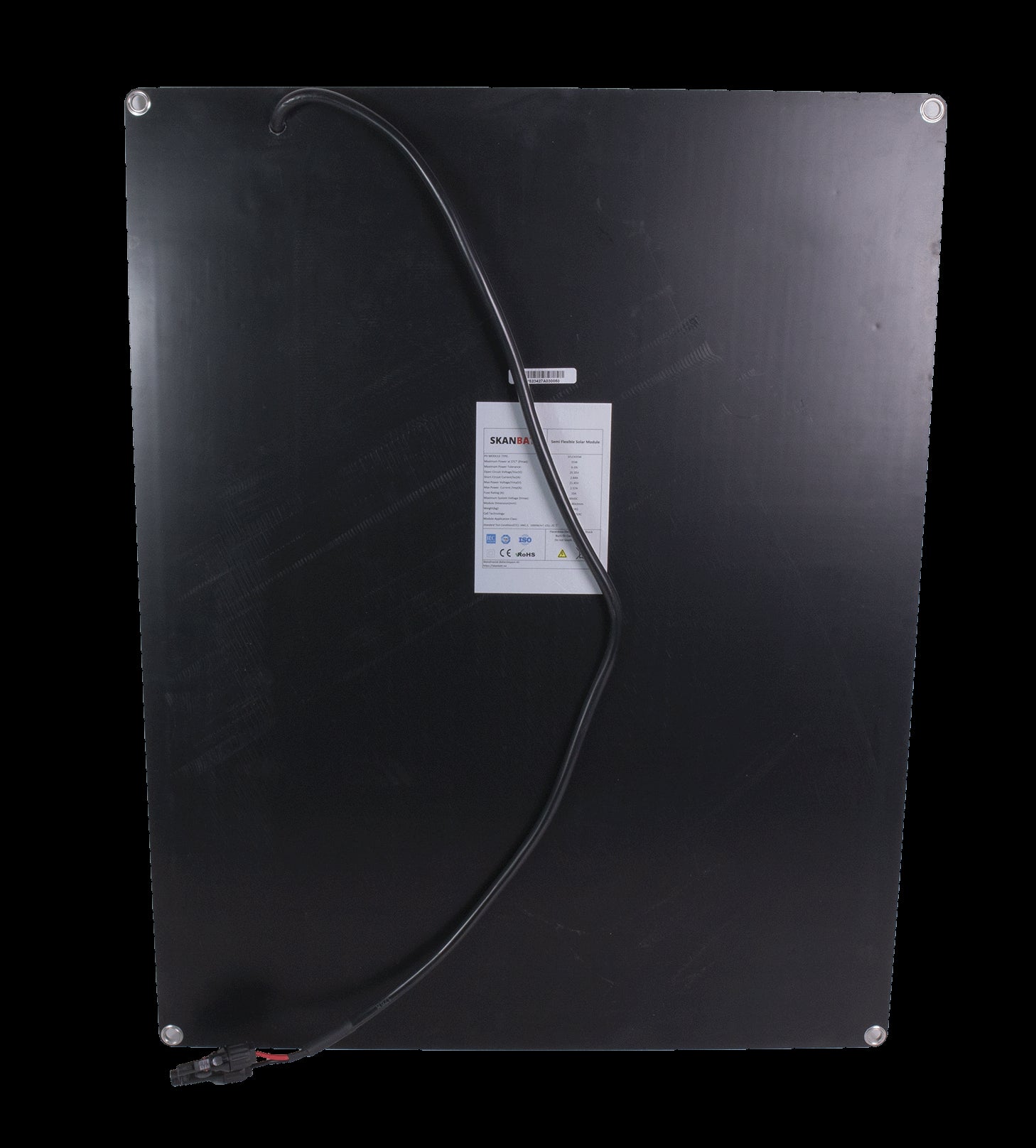 SKANBATT Fleksibelt Solcellepanel 55W - ETFE - 540x680x3mm - Image 3