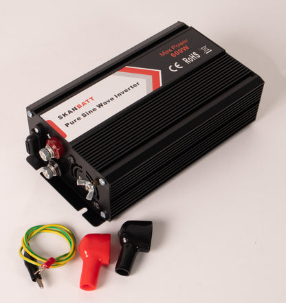 Skanbatt Inverter 12V 600W Ren Sinus label detail