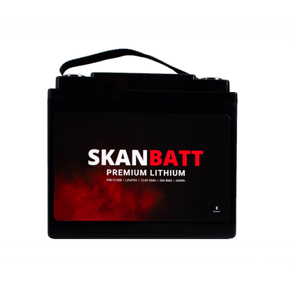 Produktbilde 4 av SKANBATT Premium Lithium - 12V 50Ah 60A BMS - 196x168x175mm - Bluetooth - 8 Års garanti