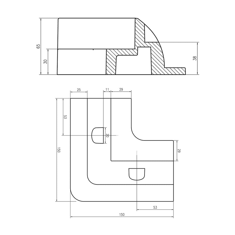 Hjørnebrakett til solcelle (sett) - Sort (SM-ABS-A01) - Image 3