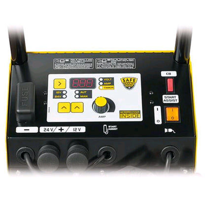 Deca Batterilader 12V/24V 60A M/ 700A Starthjelp shown in angle view
