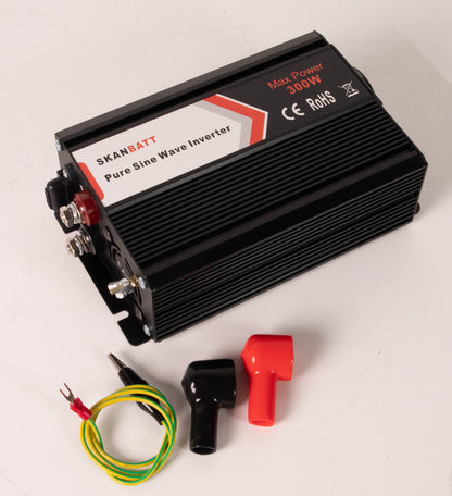Skanbatt Inverter 24V 300W (600W) Ren Sinus label detail