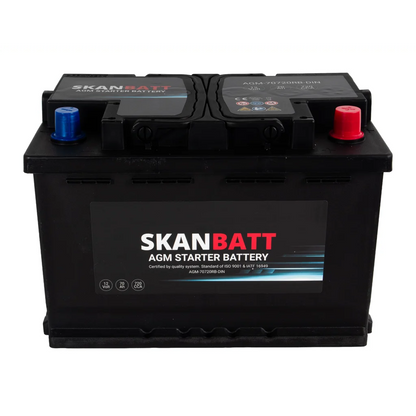 SKANBATT AGM Startbatteri 12V 70AH 720CCA (278x175x190mm) +R