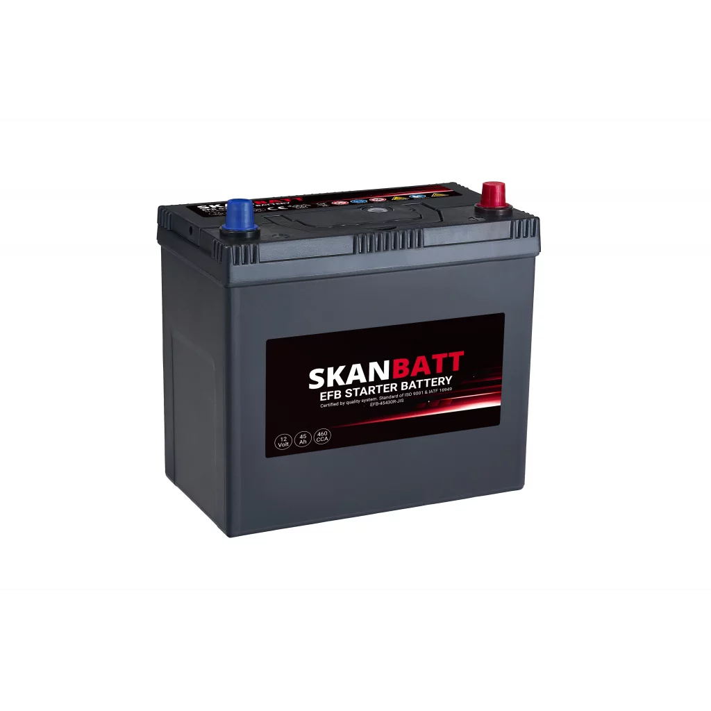 SKANBATT EFB Startbatteri 12V 45AH 430CCA +R shown in product view