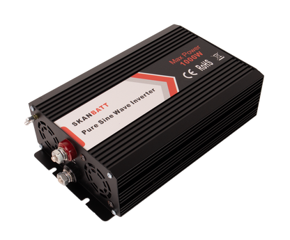 Skanbatt Inverter 12V 1000W Ren Sinus M/Trådløs Fjernkontroll shown in product view