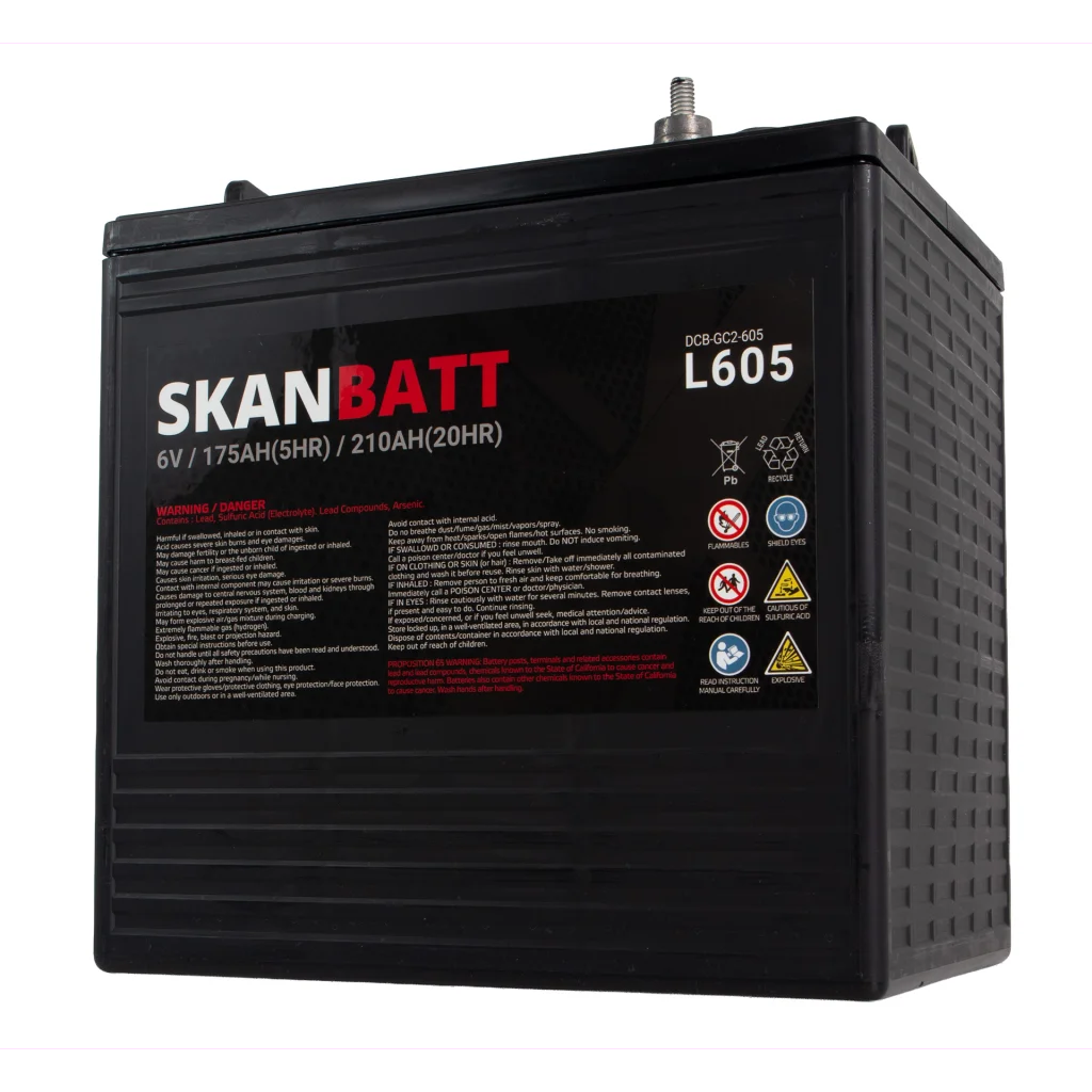 SKANBATT L605 Deep Cycle Batteri 6V 210Ah (264x181x276mm)