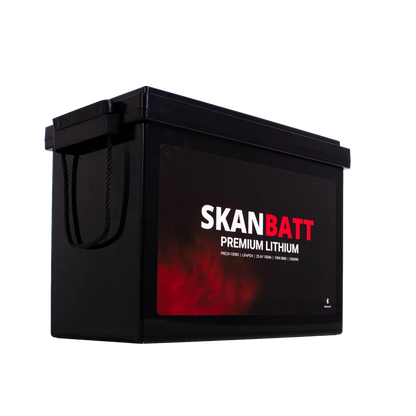 Produktbilde 6 av SKANBATT Premium Lithium - 24V 100Ah 100A BMS - 384x204x268mm - Bluetooth - 8 Års garanti