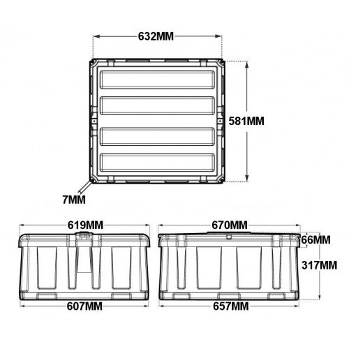 Batterikasse 533x584x269mm (Innvendig) - Image 5