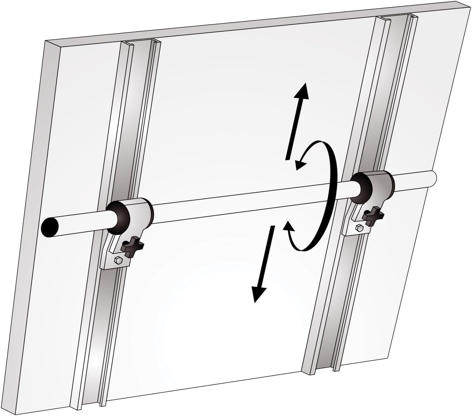 NOA Solcellepanelholder Justerbart m/fester - Image 1