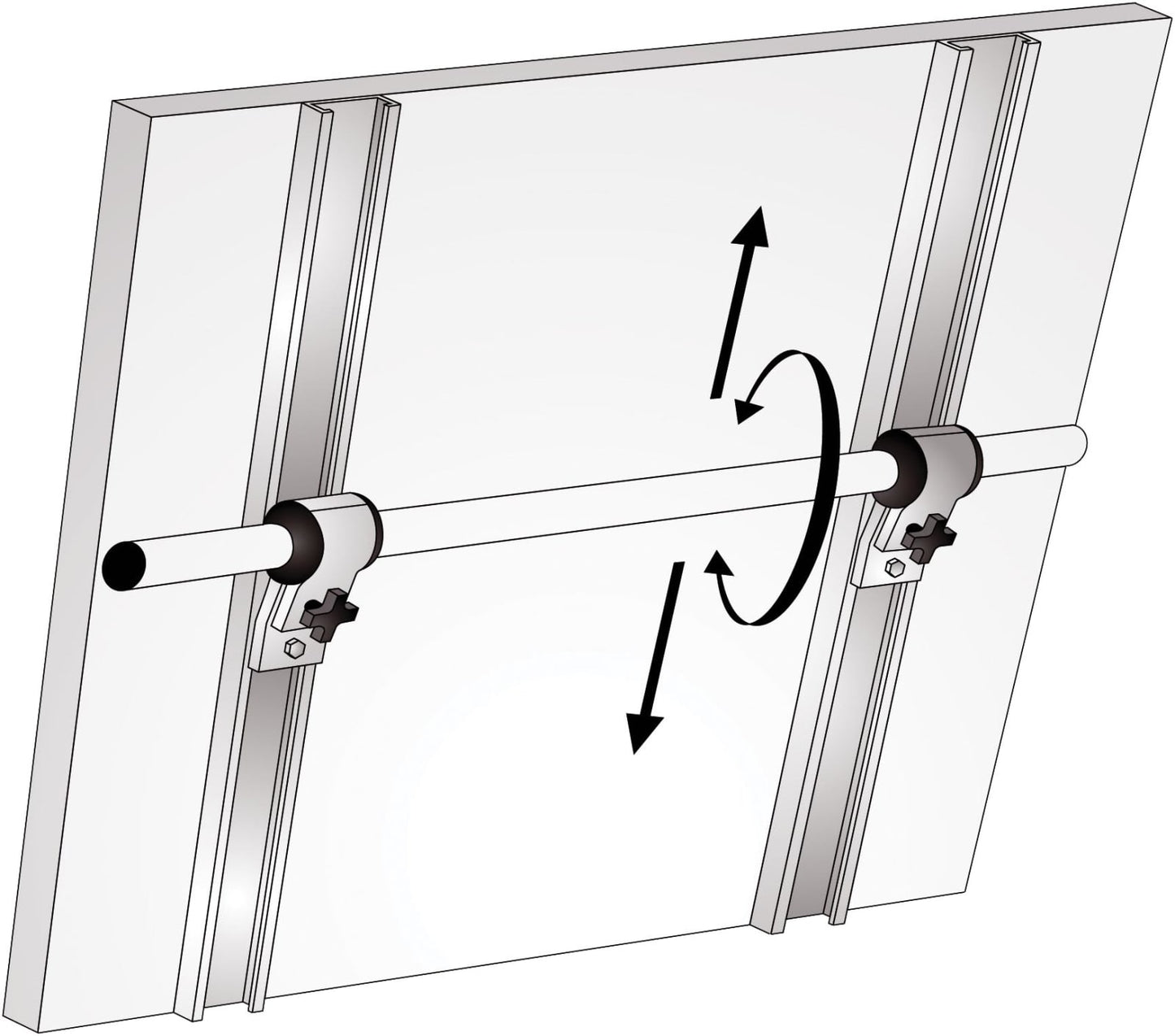 NOA Solcellepanelholder Justerbart m/fester