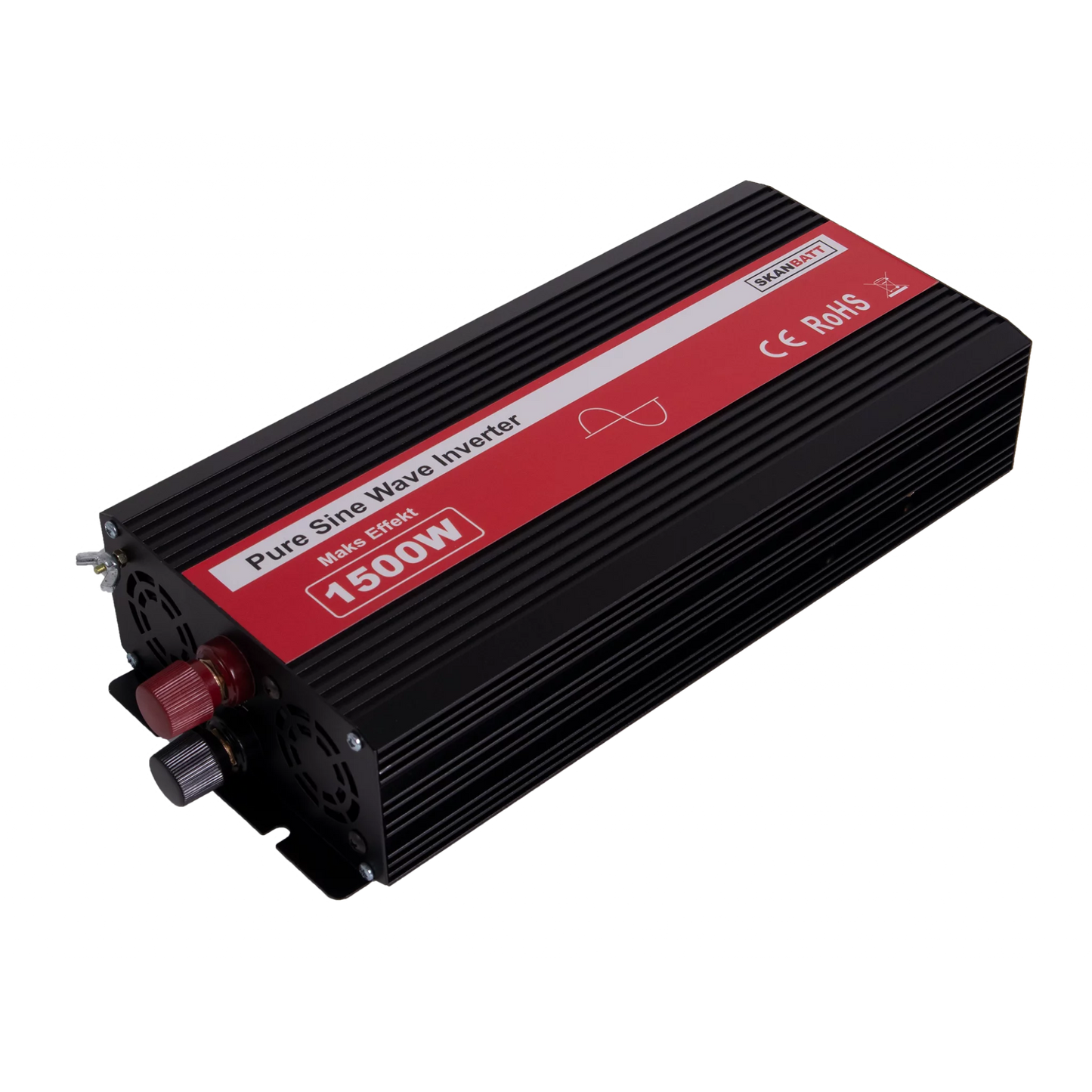 SKANBATT Inverter 12V 1500W Ren Sinus m/Kablet Fjernkontroll NB! KUPPVARE