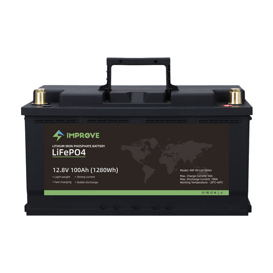 IMPROVE Lithium Batteri 12V 100Ah (LiFePO4) BMS 100A - BOBIL - Image 1