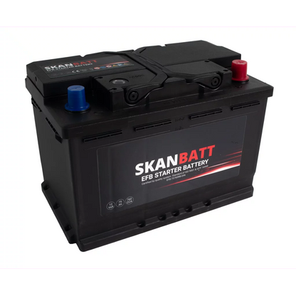 SKANBATT EFB Startbatteri 12V 75AH 760CCA (278x175x190mm) +R