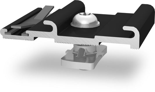 InsertionRail CrossConnector, black anodized - Image 1