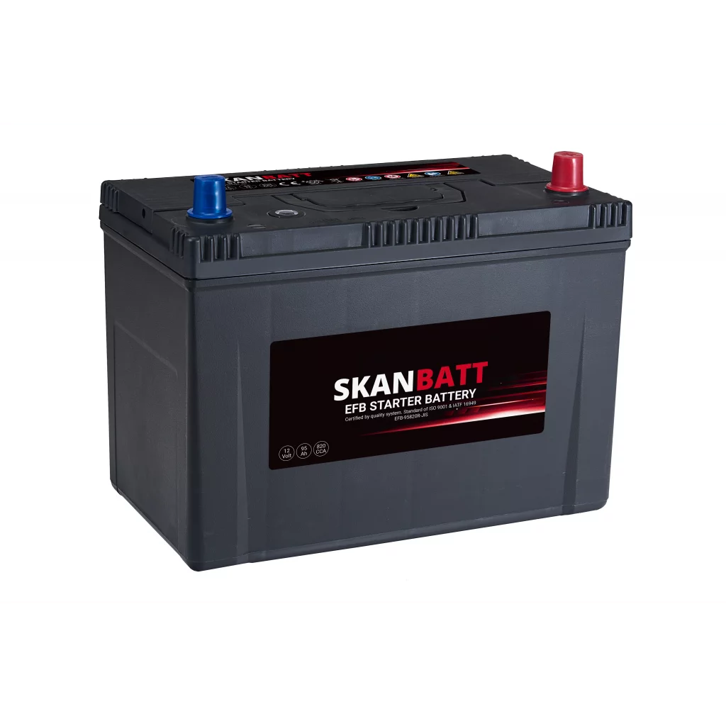 SKANBATT EFB Startbatteri 12V 95AH 820CCA +R shown in product view