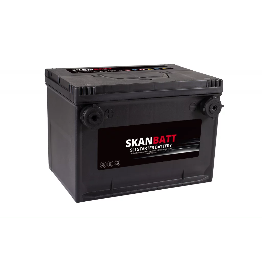 SKANBATT SLI Startbatteri 12V 70AH 770CCA +L shown in product view