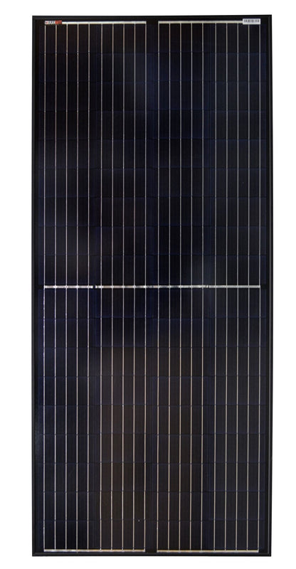 Skanbatt 'Half Cut' Solcellepanel 200W - All Black - Perc Mono - 1525X680X35Mm shown in angle view