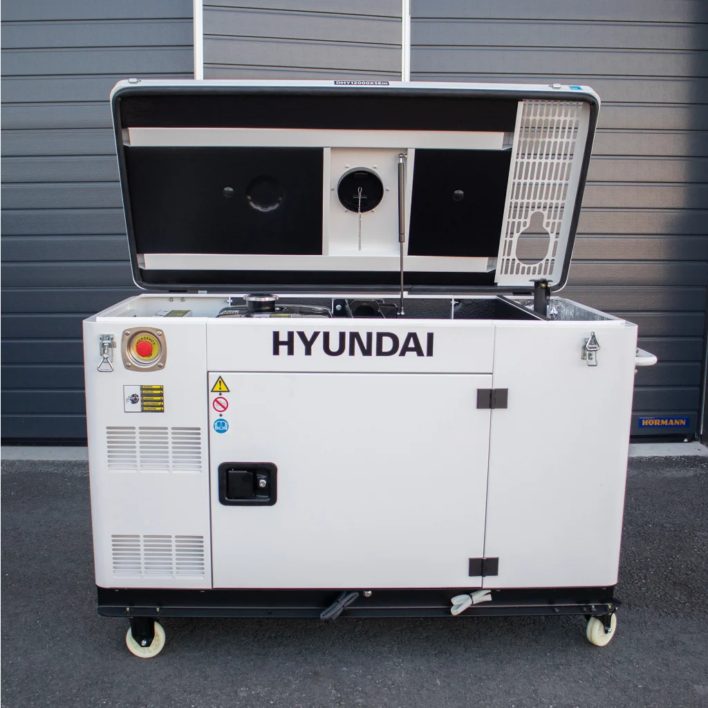 HYUNDAI DHY12000XSEm Strømaggregat 10000W 1-FAS 230V - Elektrisk start - Diesel - Forvarming - ATS - Vannkjølt shown in product view