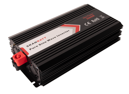 Skanbatt Inverter 12V 3000W (6000W) Ren Sinus M/Trådløs Fjernkontroll shown in product view