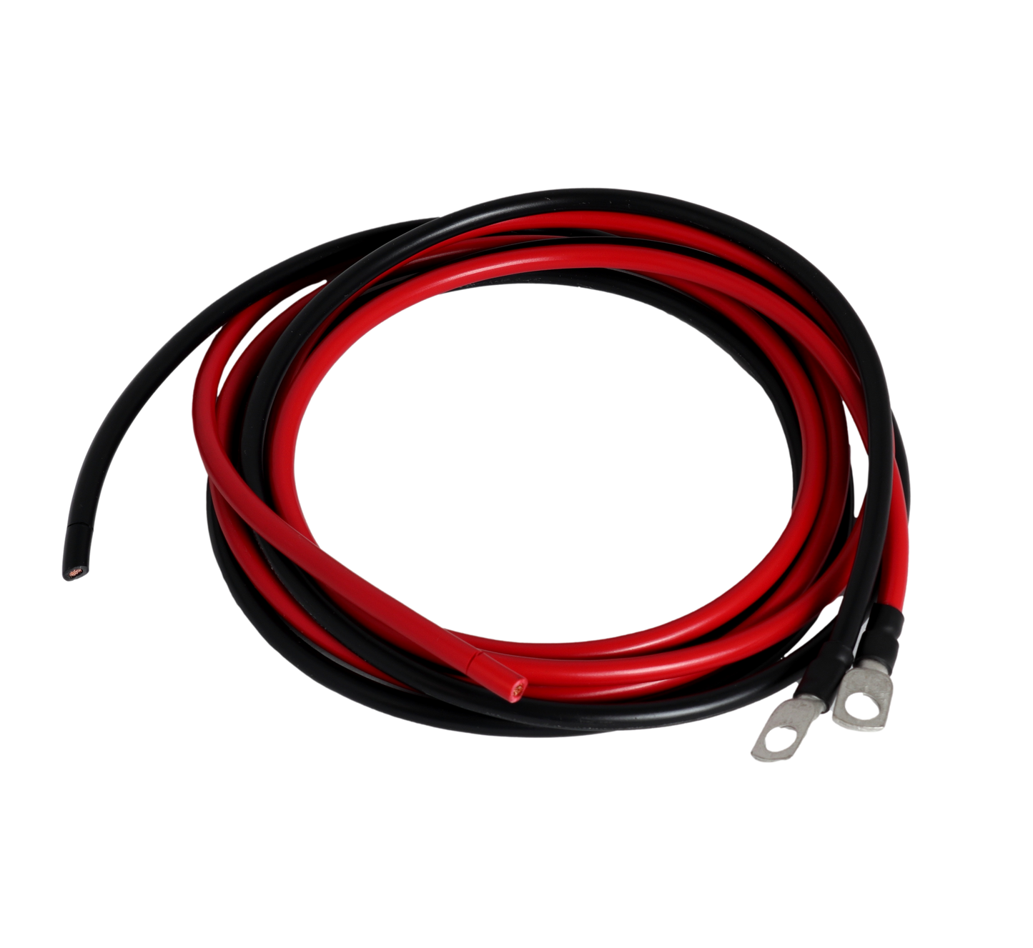 Kabel 2mtr 2x10mm2 til solcelleregulator (m/ 8mm øyer)