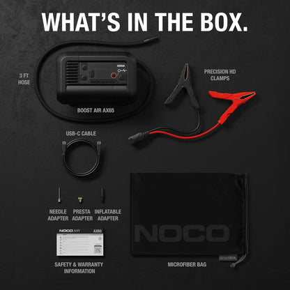 NOCO Lithium Startbooster 12V 2000Amp med luftkompressor shown in product view image 2