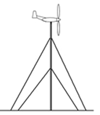 Mast 6m til Vindturbin (Opp til 400w) Ø48x2,5 - Image 1