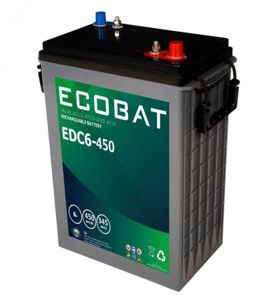 ECOBAT EDC6-450 AGM Deep Cycle 6V 450AH (295x178x424) - Image 1