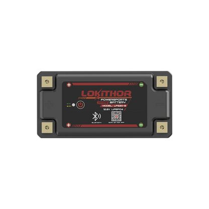 LOKITHOR Lithium MC Batteri 12V 8Ah - 175x87x130mm - Bluetooth - Heat shown in product view