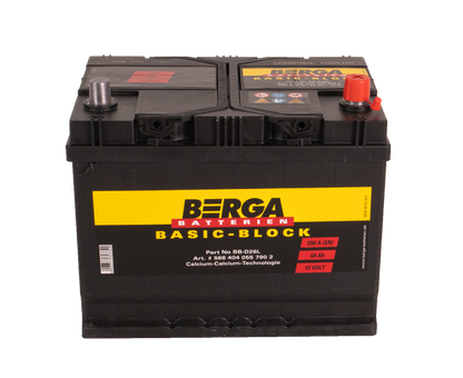 BERGA Basic Block 12V 68AH 550CCA shown in angle view