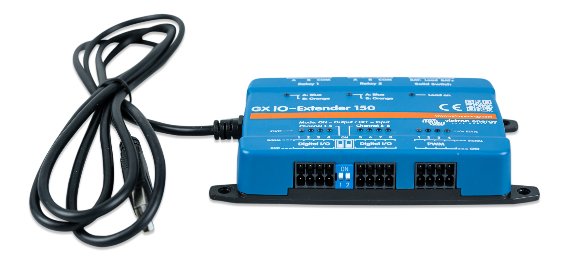 VICTRON GX IO-Extender 150 shown in angle view